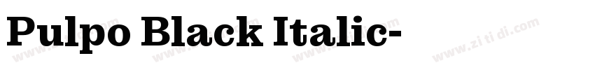 Pulpo Black Italic字体转换